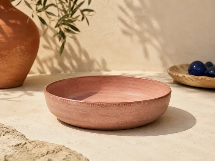 Cactus Bowl in Desert Rose glaze.