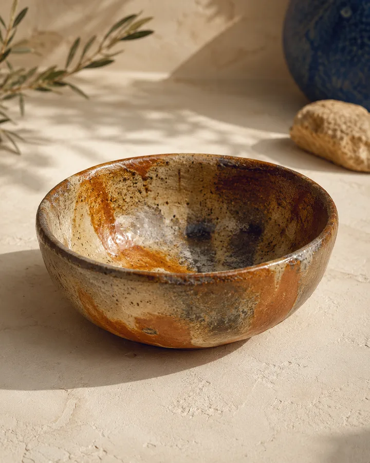 Wood-Fired Anagama Bowl in Ember Glow finish.